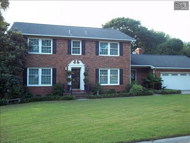Our lovely symmetrical Colonial-style home.