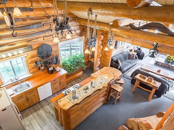 Looking from the loft to the kitchen