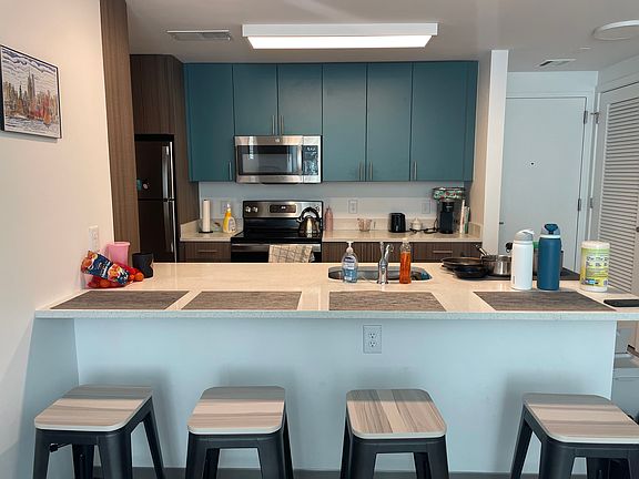 kitchen with modern amenities