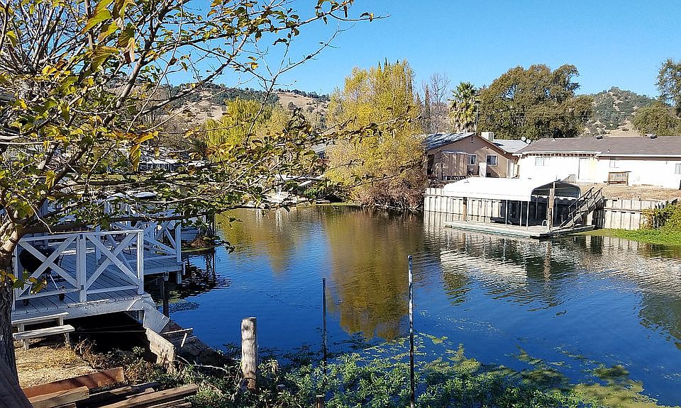 Back deck overlooks canal