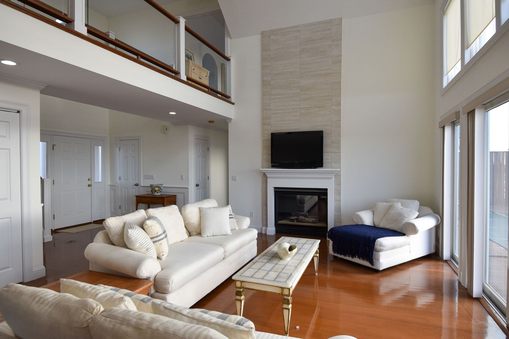 Open Living Area with Fireplace