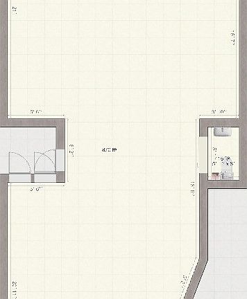 The space cleared out to design for any business.