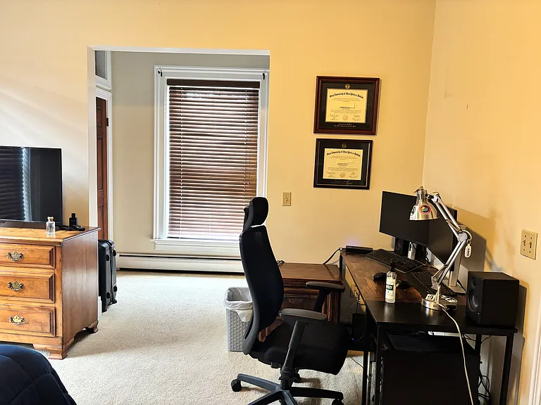 Bedroom with view of the closet area