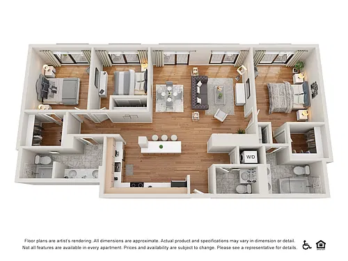 Floor plan 3 Bedroom Renovated