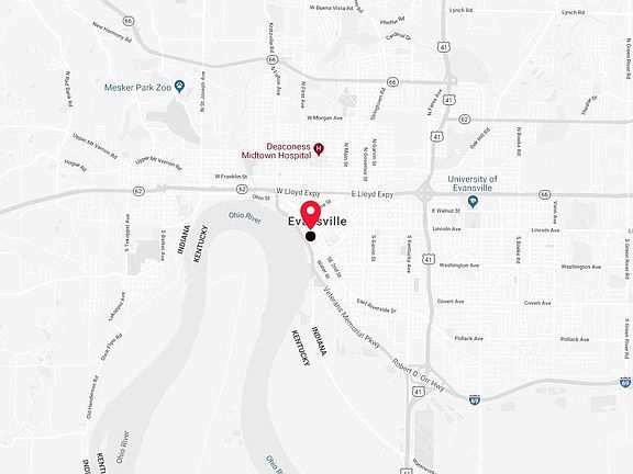 Centrally located off the Evansville Riverfront