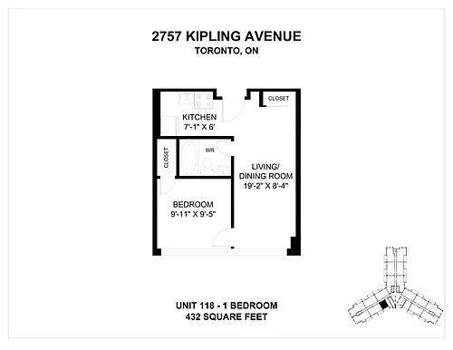 Floor plan 1 Bedroom