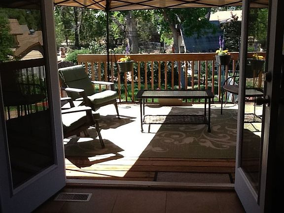 French Doors to Wood Deck