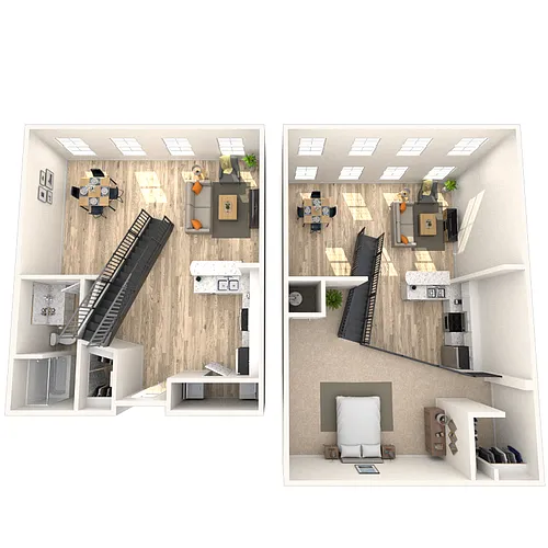 Floor plan Loft 0x1 1063-1146 SF