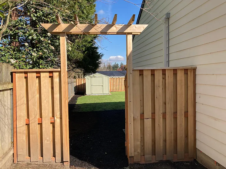 Fenced back yard