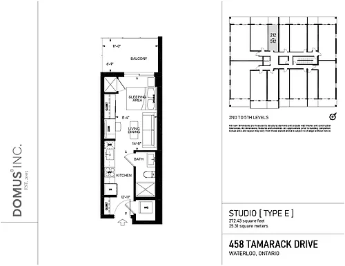Floor plan Studio E