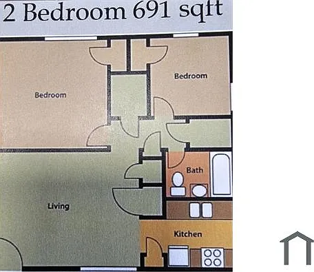 2 bed, 694 sqft, $939 — Photo 2