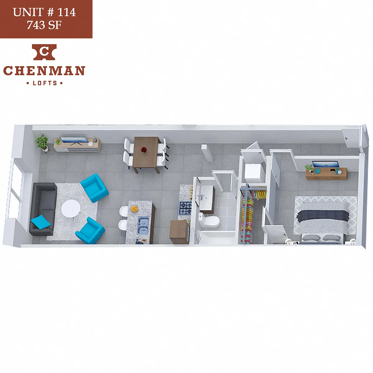 Floor plan Chenman Lofts 114