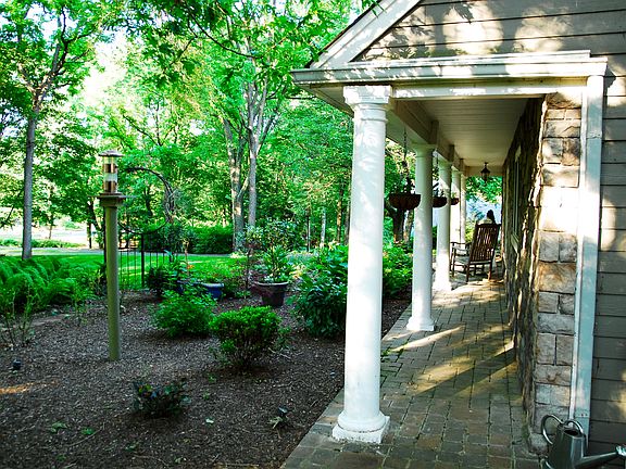 side view of front porch