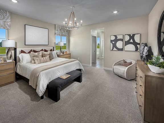 A modeled 5028 plan at a nearby Meritage Community in Oakley, CA