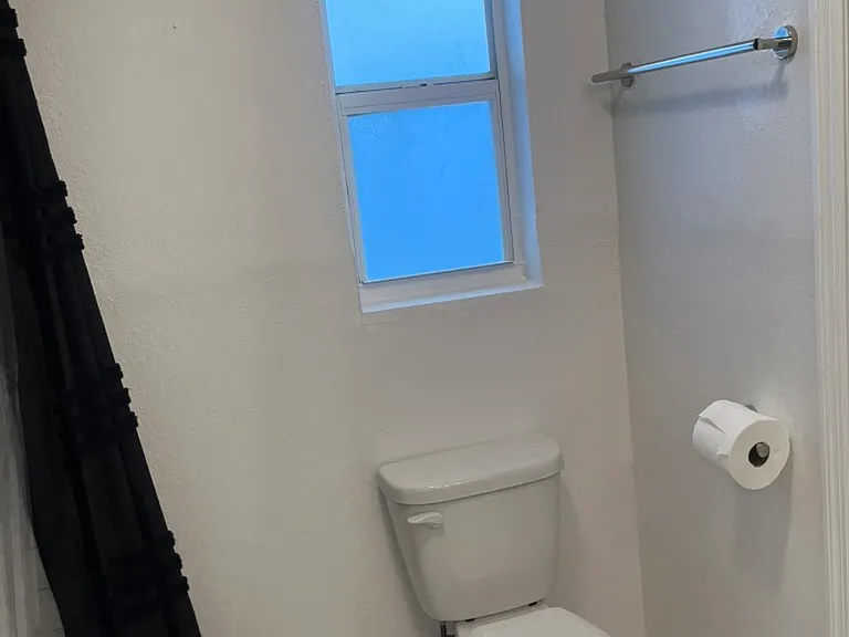 New toilet, new windows, new bathroom accessories.