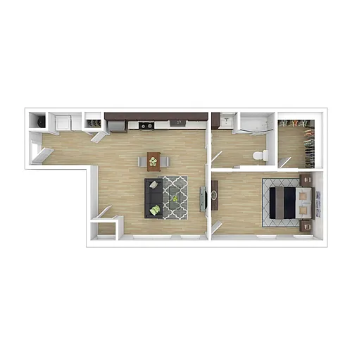 Floor plan 1B-A Type A