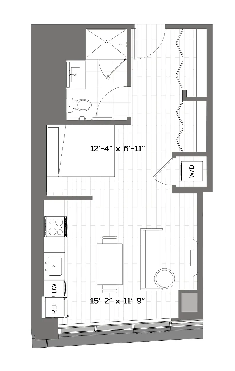 Floor plan Studio-T-S6-1