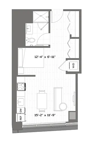 Floor plan Studio-T-S6-1