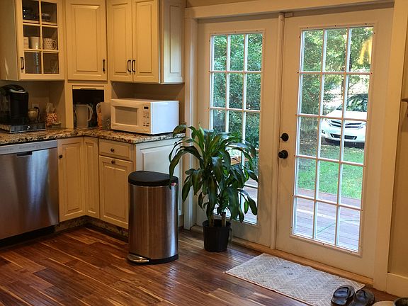 French doors lead tobig yard