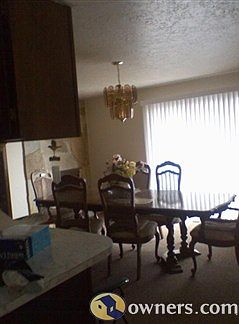 Large Dining Area with Rock Fireplace