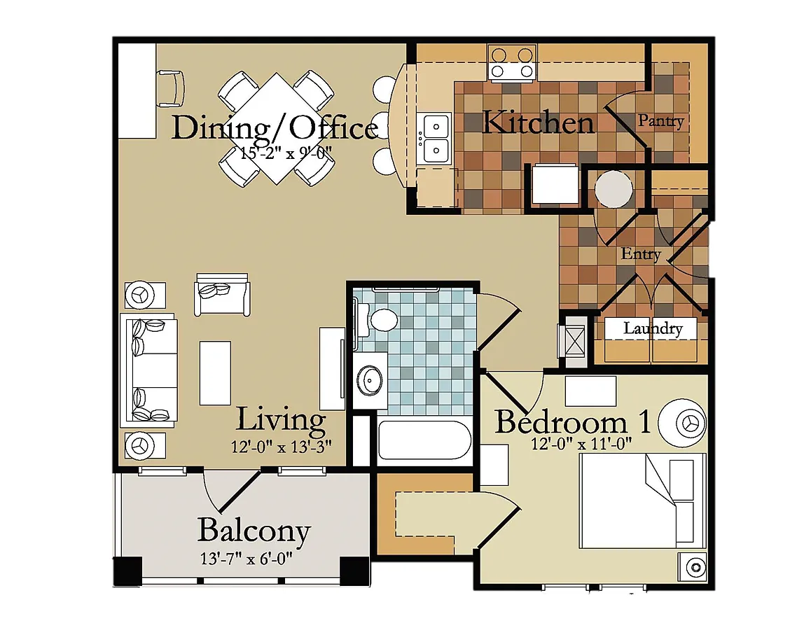 Floor plan 1 Bed