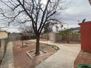 Back yard to back fence view