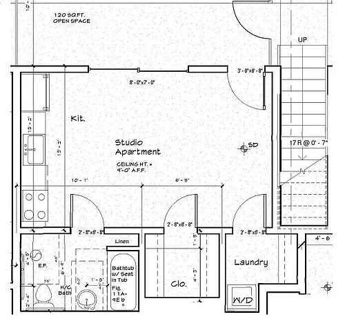 Floor plan Single + 1 Bath