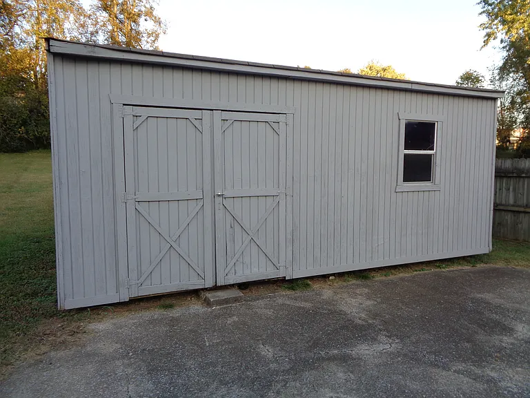 Storage building.