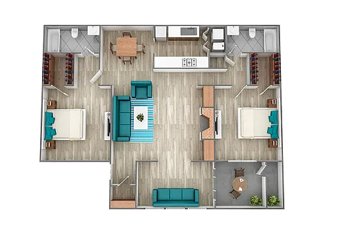 Floor plan B3 - Renovated