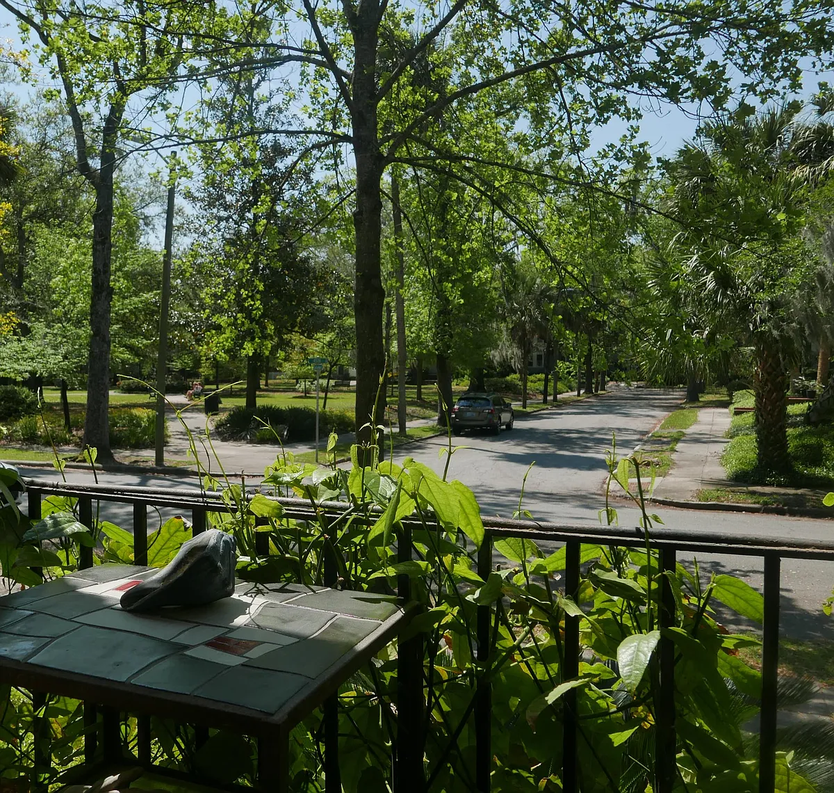 View of Entelmann Park from porch. - 18 E 45th St
