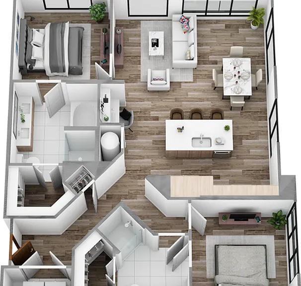 N - 2 Bedroom / 2 Bath N - 2 Bedroom / 2 Bath