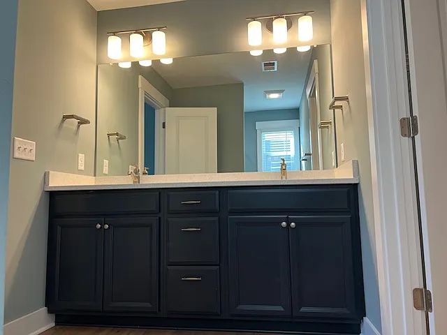 2nd level Master bedroom double sink vanity