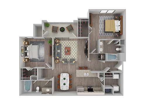 Floor plan B2 | Renovated