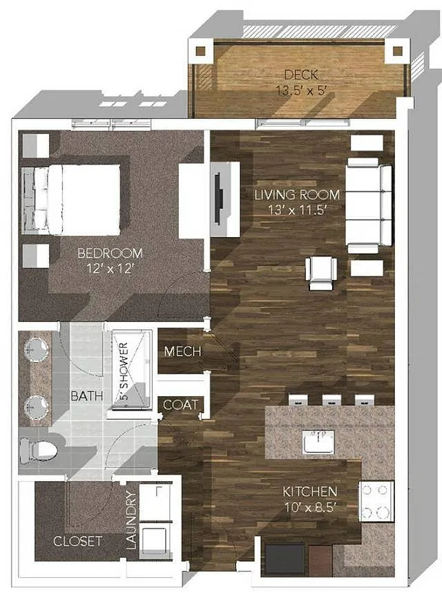 Floor plan 1 Bedroom