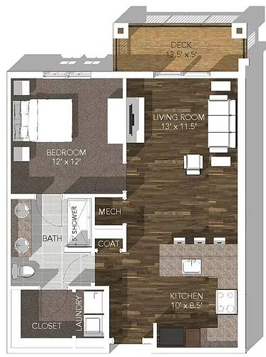 Floor plan 1 Bedroom