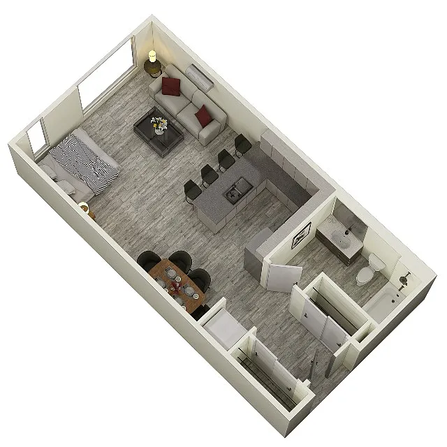 Floor plan Studio B