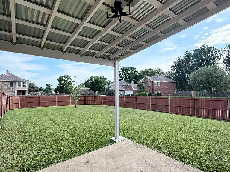 patio in the backyard