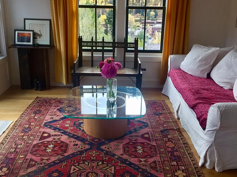 Awesome cozy Living room is 13 by 19 feet.