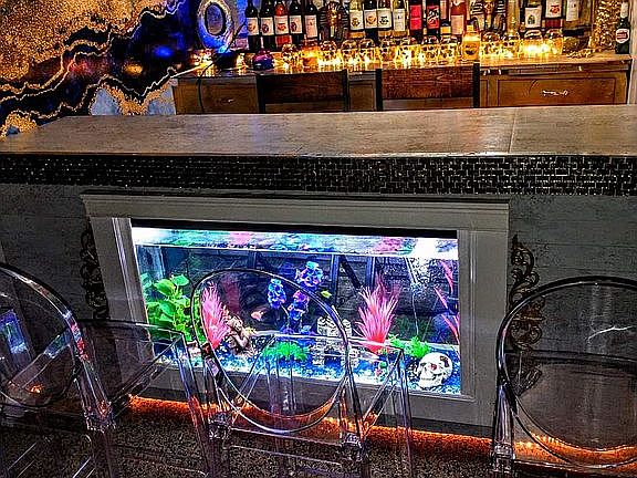 Basement bar area
