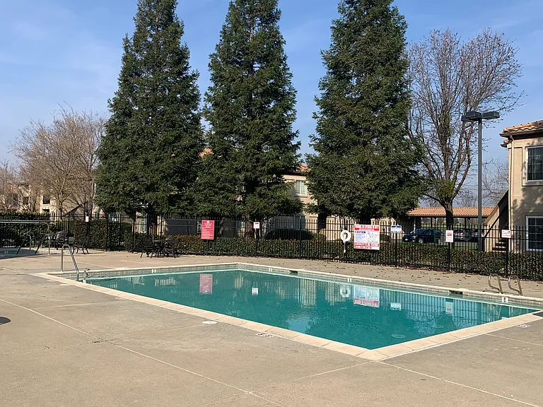 Pool and hot tub with fitness center