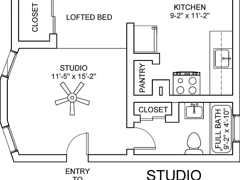 0x1A Studio Floorplan 0x1A Studio Floorplan