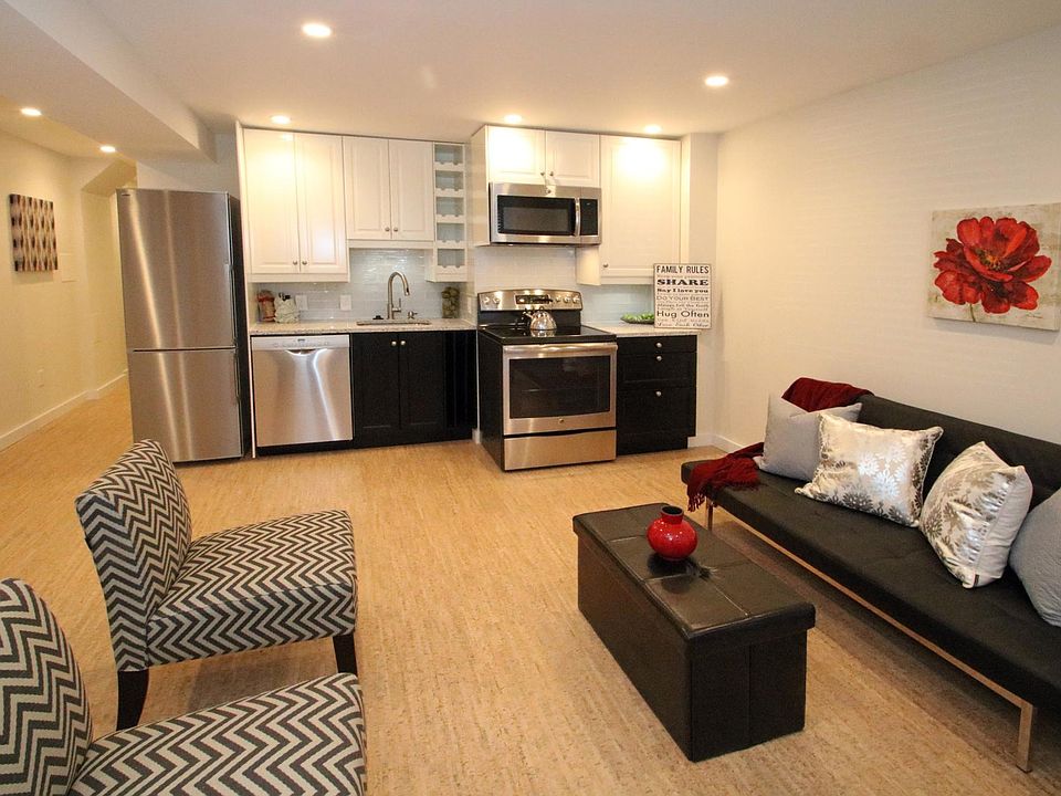 kitchen and living room