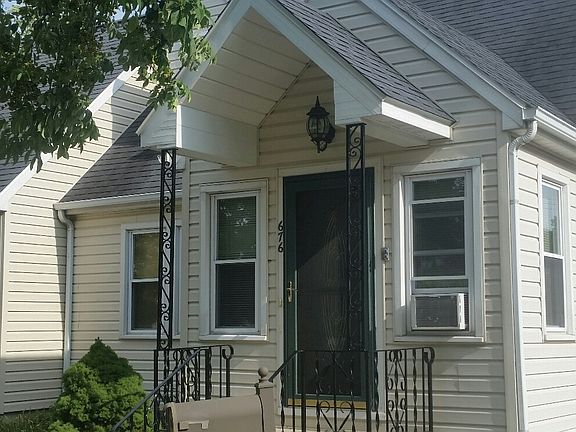 Front door with porch gable