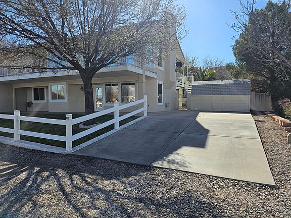 Private parking and shed.