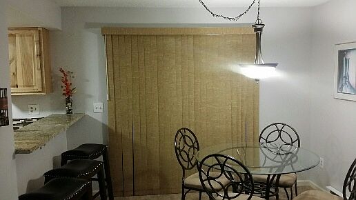 Dining area & patio door