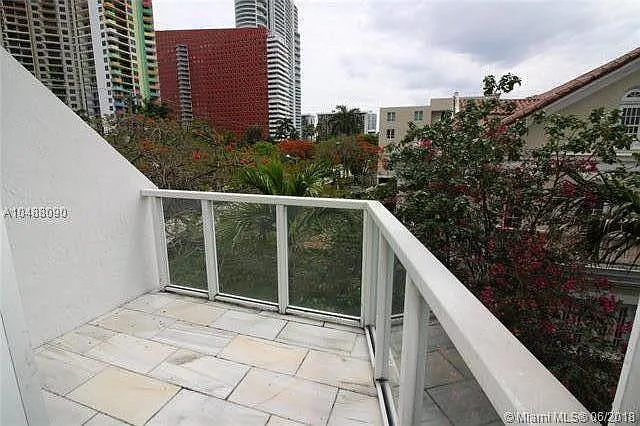 Balcony off bedroom overlooking Brickell Ave