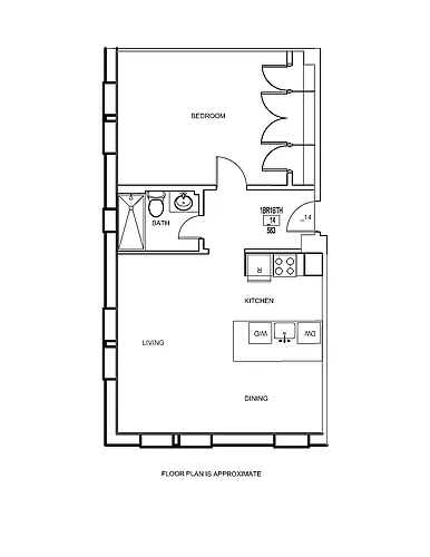 Floor plan One Bedroom E