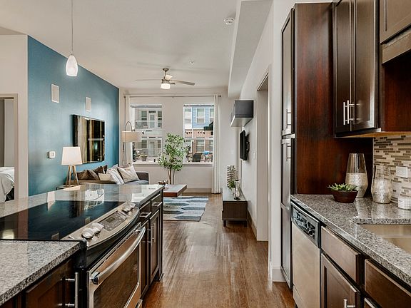 City House Apartments Kitchen and Living Room