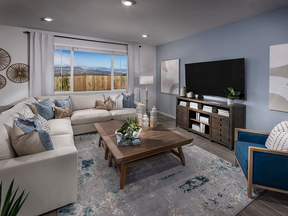 Great room at a Meritage Homes community in Winters, CA.