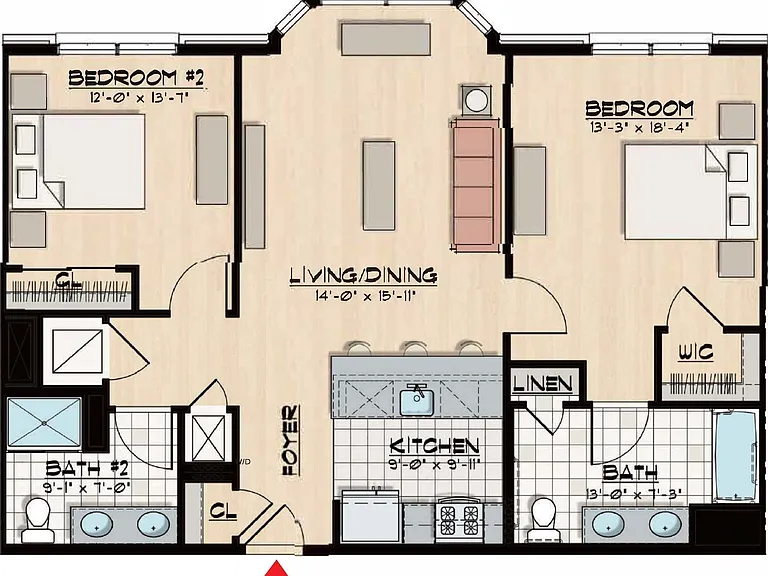 B10 - 1115 Sq Ft